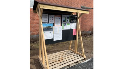 På informationstavlan finns uppdateringar om projektet.