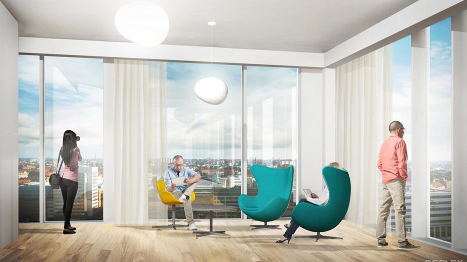 Utsikten är svindlande vacker från takvåningen. Utsikten är svindlande vacker från takvåningen.