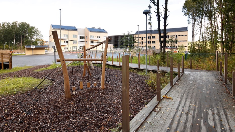 Bland lekredskapen kan eleverna låta fantasin flöda och lekarna utvecklas. Bland lekredskapen kan eleverna låta fantasin flöda och lekarna utvecklas.