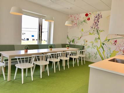 Skärvet är inte bara ett grönt och hållbart projekt, även inredningen är inspirerad av naturen.