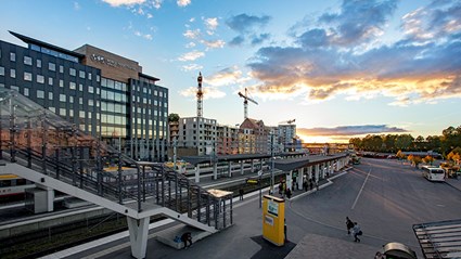 WTC Växjö ligger precis vid tågstationen.