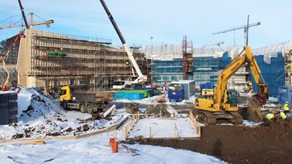 Pålning, markarbeten och gjutning gick smidigt.
