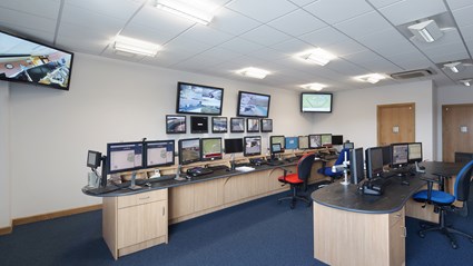 The state-of-the-art security room at The State Hospital