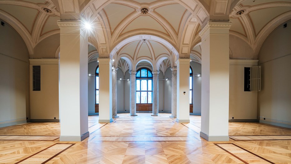Alla utrymmen är omsorgsfullt renoverade på detaljnivå på Nationalmuseum. Alla utrymmen är omsorgsfullt renoverade på detaljnivå på Nationalmuseum.