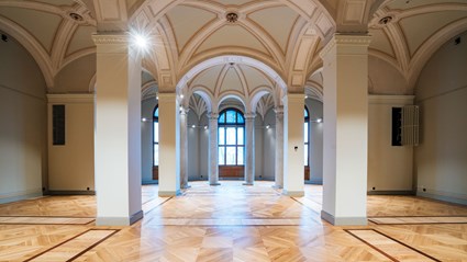 Alla utrymmen är omsorgsfullt renoverade på detaljnivå på Nationalmuseum.
