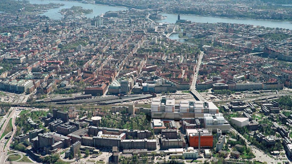 Flygfoto över NKS-området Flygfoto över NKS-området