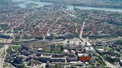 Flygfoto över NKS-området