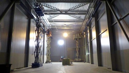 Klystrongalleriets Loading Hall, som har en traverskran för lyft av tung utrustning