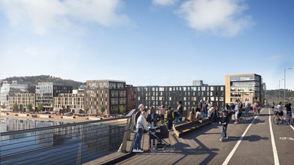 Den lägre och kortare bron ger en känsla av kortare avstånd över älven, samtidigt som bredare gång- och cykelbanor gör det enklare och snabbare att ta sig över den.