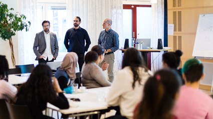 Tre års skolsamverkan med två klasser i närområdet är en social hållbarhetssatsning i Kvibergs Ängar