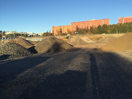 Projektet låg nära bostadsområdet Visättra.