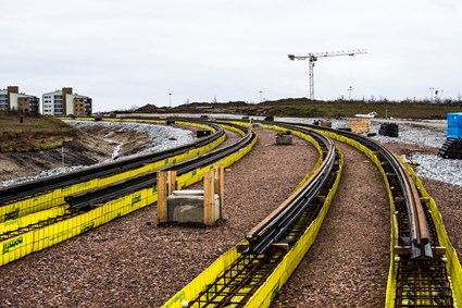 Projektet omfattar 5,5 kilometer dubbelspår. Foto: Kristina Strand Larsson, Lunds kommun