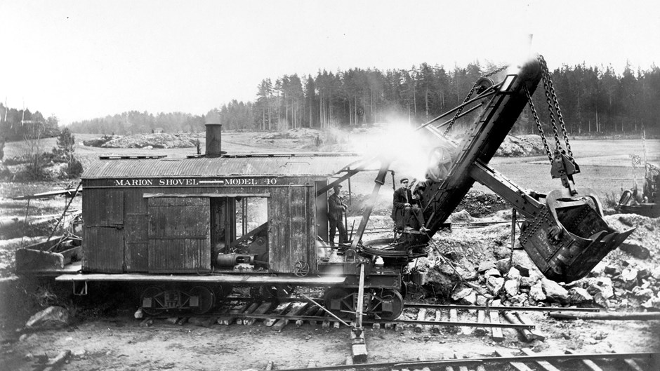 Grävskopa från slutet av 1800-talet.