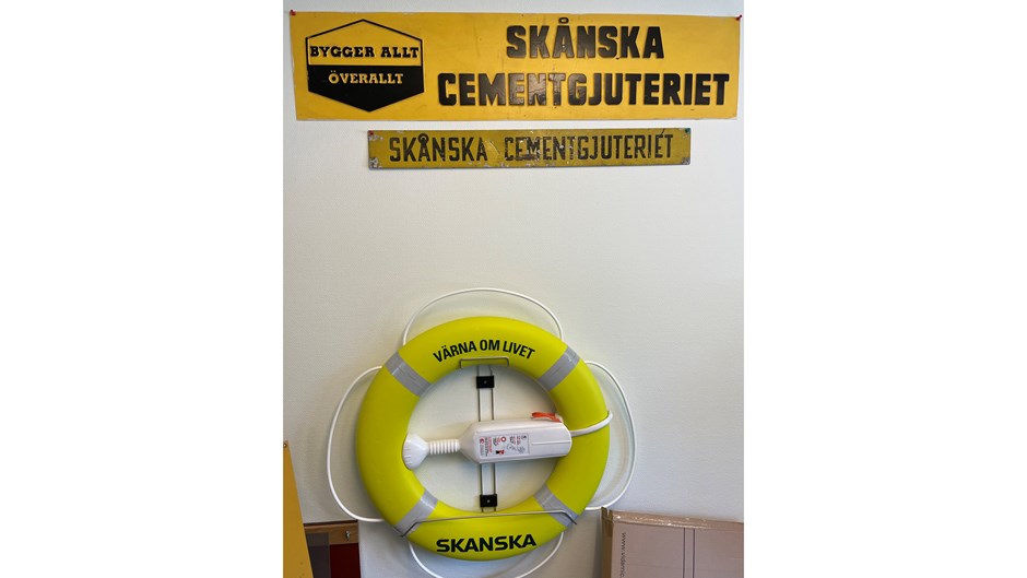 Flera versioner av Skanskas logga, före och efter namnbytet från Skånska Cementgjuteriet.