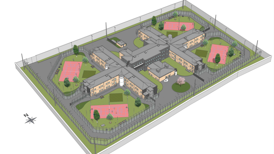 Skanska bygger ett nytt fängelse på 11 500 kvadratmeter.