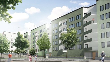 Kvarteret Terrinen har certifierats med Miljöbyggnad, nivå guld.
