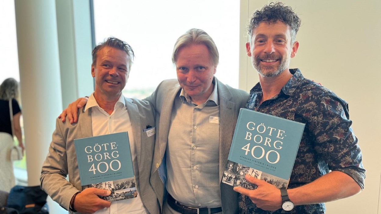 Björn Fallström, Kristian Wedel och Eric Zinn på Frukost hos Skanska