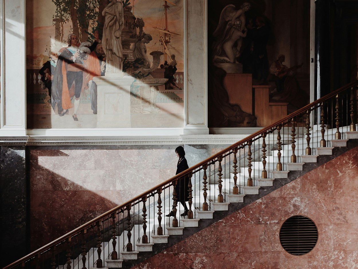 Nationalmuseum interiör trappa Foto Unsplash 1600x1200