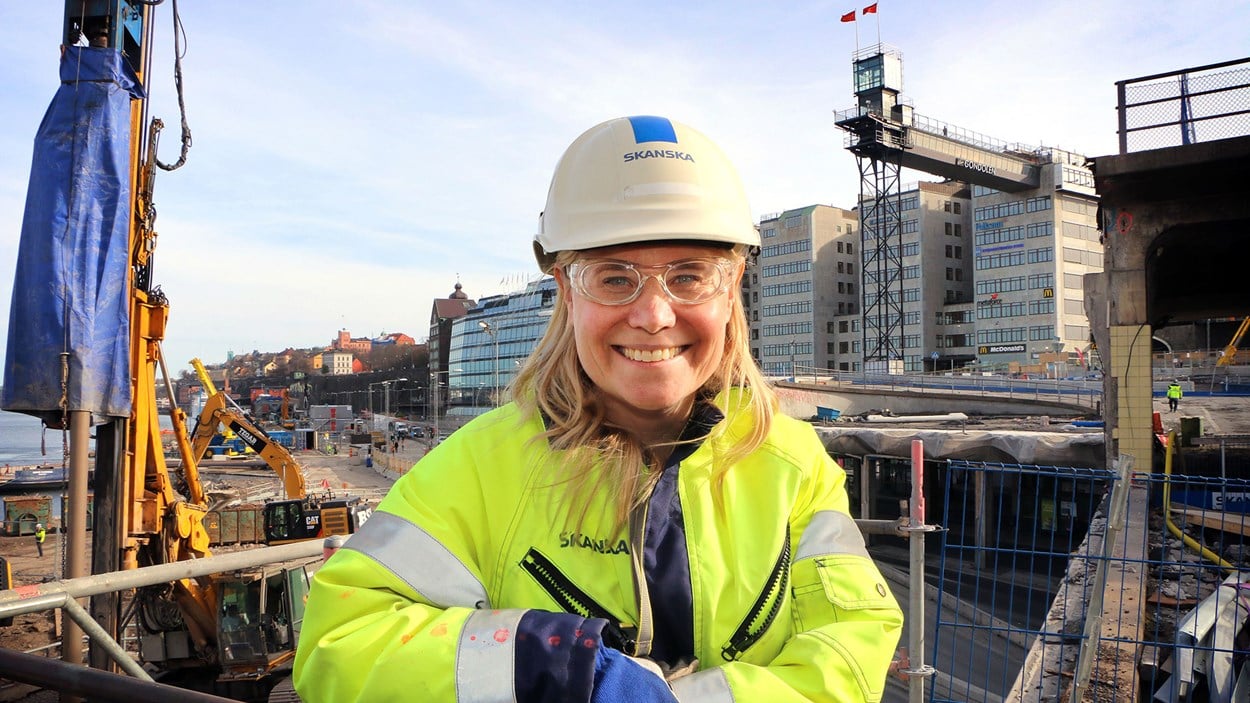 Kristina Eliasson är logistikansvarig för Skanskas projekt i Slussen, Stockholm