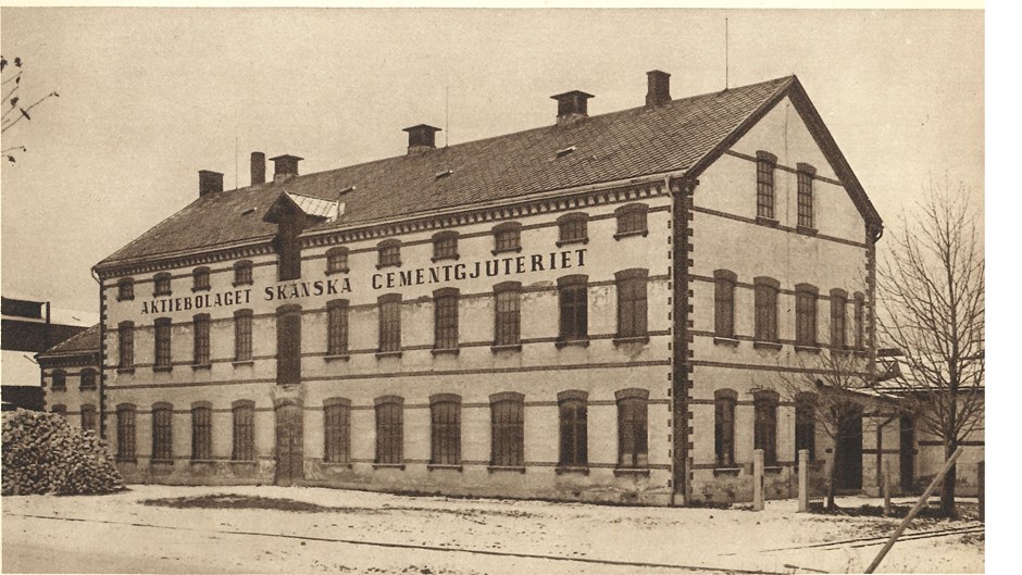 Limhamnsfabirekns fasad år 1915.