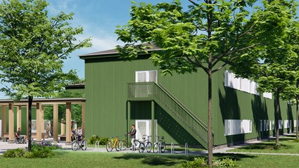 Region Kalmar län får moderna och effektiva lokaler. Illustration: Studio Ekberg