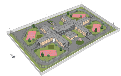 Skanska har byggt ett nytt fängelse på 11 500 kvadratmeter.