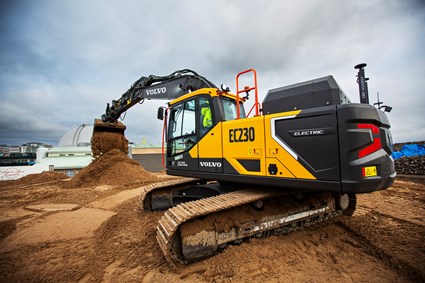 Volvo Construction Equipment's new all-electric excavator, the EC230, is designed to reduce CO2 emissions.