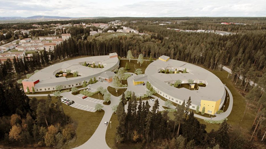 Husen är ovala för att minska energiförbrukningen.  Husen är ovala för att minska energiförbrukningen.