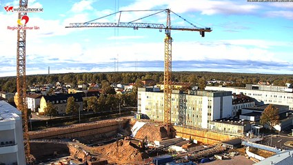 Byggnaden växer fram och beräknas stå färdig 2025.