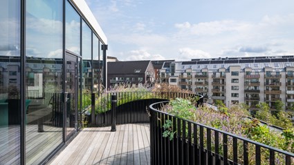 De vackra terrasserna inbjuder till paus för hyresgästerna.