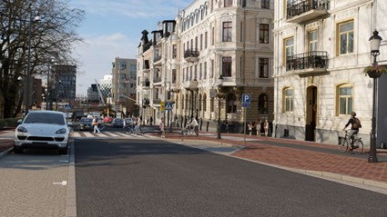 Trädgårdsgatan är ett viktigt stråk och har historiskt sett varit en delning mellan norr och söder i stan.