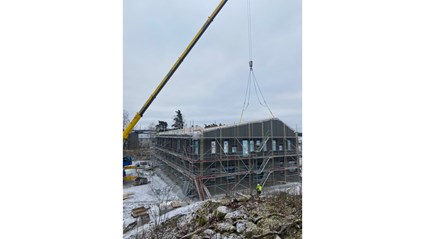 Den höga prefabriceringsgraden kortade ner byggtiden.