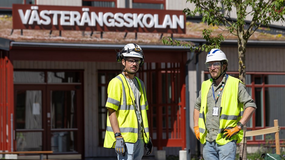 Skanskas projektchef Tobias Ahlgren