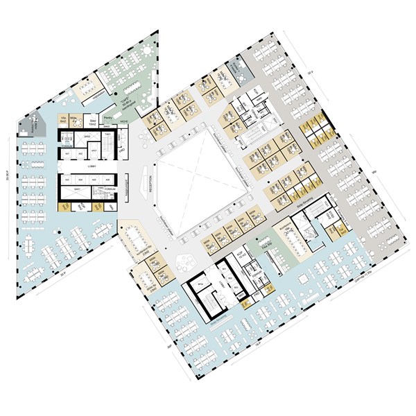 Citygate, ritning lågplan 4-7
