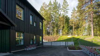 På gården har ett äldre äppelträd sparats och ytterligare ett träd har flyttats och bevarats. Vi har även planterat vinbärsbuskar. 