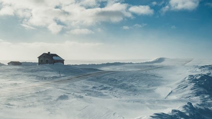 De hårda vindarna från fjället var den största utmaningen i byggprojektet.