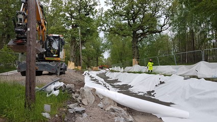 Vi strävade efter att inte köra bort mer massor än nödvändigt.