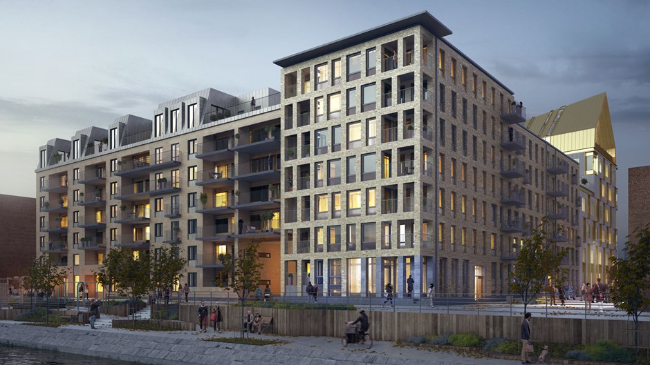 Skanska bygger 220 bostäder i Citadellsstaden och bjuder på såväl bostadsrätter som hyreslägenheter. Här syns fastigheten med hyresrätterna.