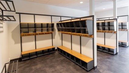 The hallways are large and practical