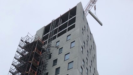 Hotellet och parkeringshuset stod klara i början av 2022.