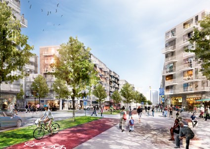 A pleasant neighborhood is the goal for Täby Park.