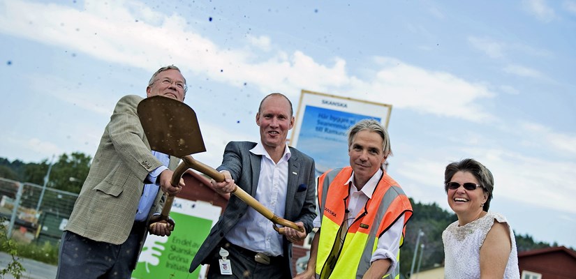 Första spadtaget för kvarteret Stationsmästaren, Söderköping. Foto: Stina Svanberg Första spadtaget för kvarteret Stationsmästaren, Söderköping. Foto: Stina Svanberg