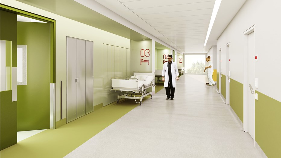 Byggnaden är mycket komplex innehåller omfattande medicinteknisk utrustning och avancerade tekniska installationer. Foto Anders Bobert Byggnaden är mycket komplex innehåller omfattande medicinteknisk utrustning och avancerade tekniska installationer. Foto Anders Bobert