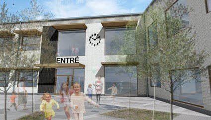 I Laholm bygger Skanska nya Skottorpsskolan.