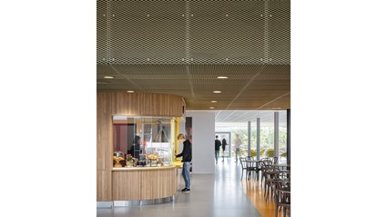 Inredningen i Kattegattgymnasiet är modern och inbjudande. Foto Felix Gerlach