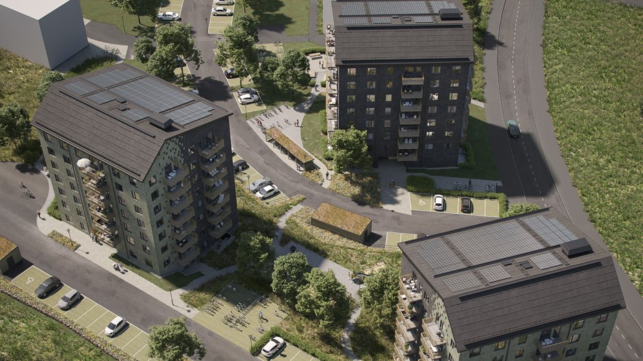 Skanska Telestadshöjden översikt 1 Bild på översikt över Telestadshöjden