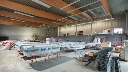 Hela skolan är skapad för att enkelt kunna byggas ut och byggas om i framtiden.