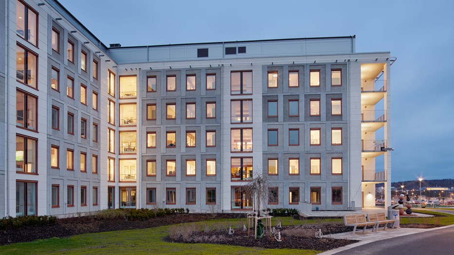 Mellan 2016 och 2020 byggde Skanska den nya vårdbyggnaden. Foto: Bert Leandersson.  Mellan 2016 och 2020 byggde Skanska den nya vårdbyggnaden. Foto: Bert Leandersson.