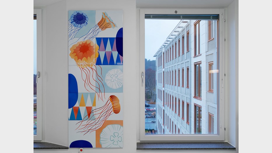 I alla Västra Götalandsregionens byggprojekt så avsätts en viss procent av bygginvesteringen till konst. Foto: Bert Leandersson.  I alla Västra Götalandsregionens byggprojekt så avsätts en viss procent av bygginvesteringen till konst. Foto: Bert Leandersson.