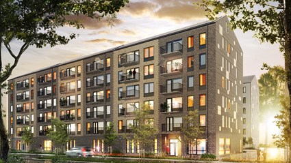 Skanska Hyresbostäders projekt Solkvarteret i Malmö. Bild: Kamikaze Arkitekter
